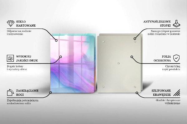 Protection plaque induction Plumes pastels