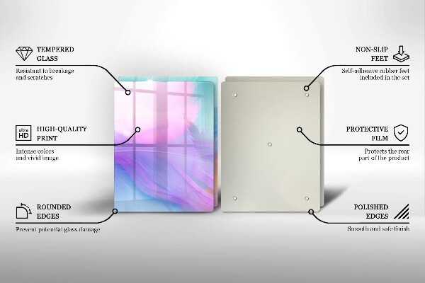 Protection plaque induction Plumes pastels