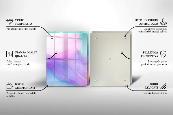 Protection plaque induction Plumes pastels
