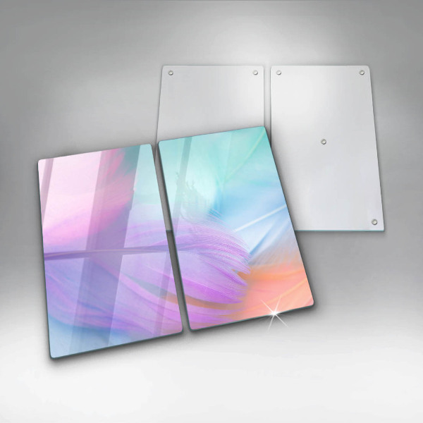 Protection plaque induction Plumes pastels