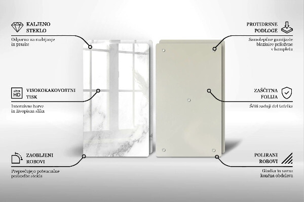 Protection plaque induction Marbre moderne