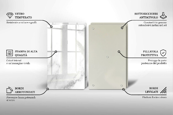 Protection plaque induction Marbre moderne