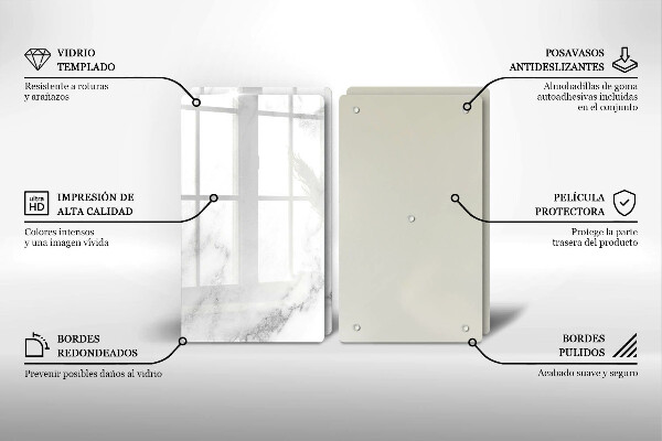 Protection plaque induction Marbre moderne