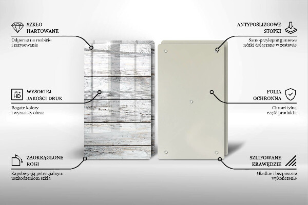 Protection plaque induction Planches de bois brillantes