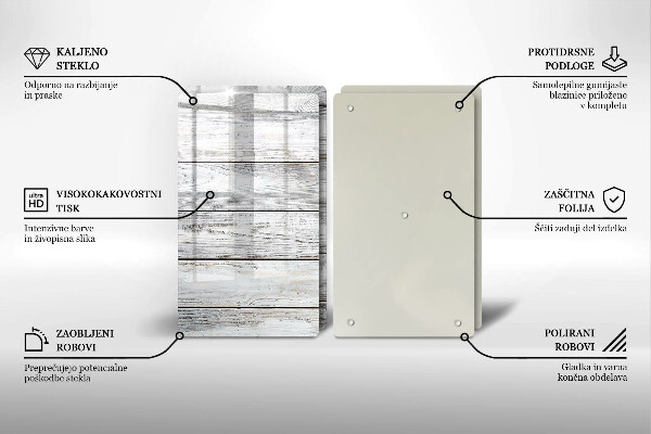Protection plaque induction Planches de bois brillantes