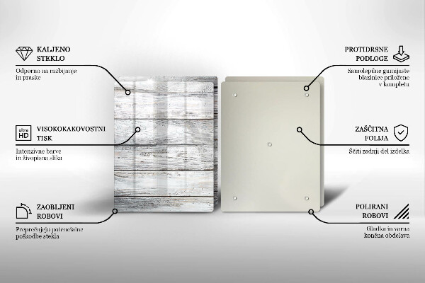 Protection plaque induction Planches de bois brillantes