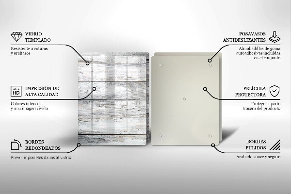 Protection plaque induction Planches de bois brillantes