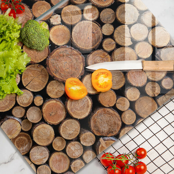 Protection plaque induction Des troncs d'arbres