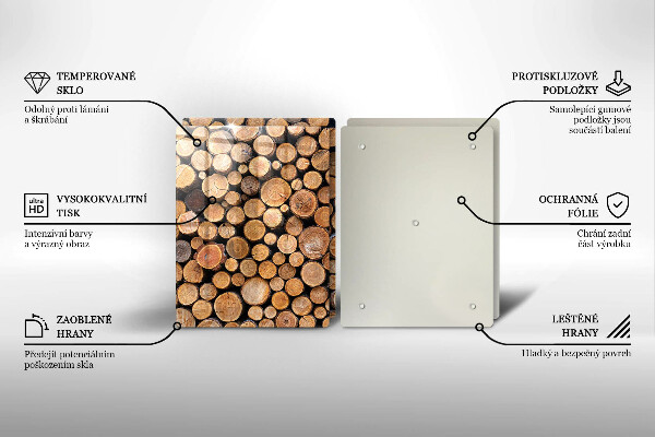 Protection plaque induction Des troncs d'arbres