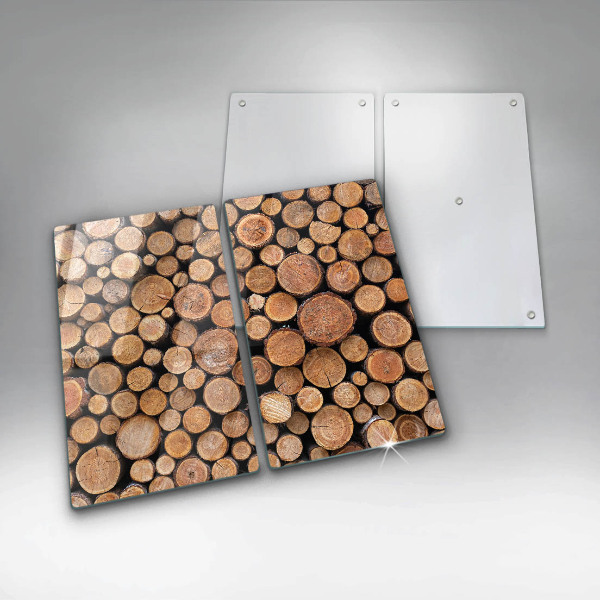Protection plaque induction Des troncs d'arbres