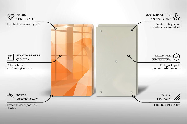 Protection plaque induction Fond géométrique