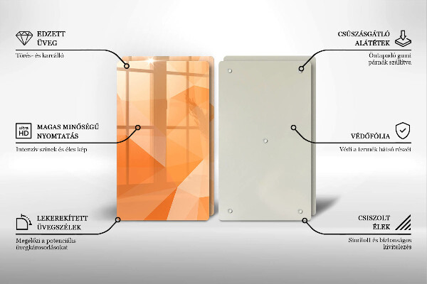 Protection plaque induction Fond géométrique