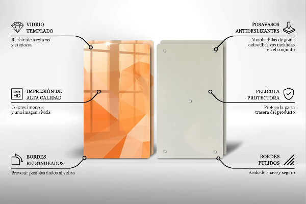 Protection plaque induction Fond géométrique