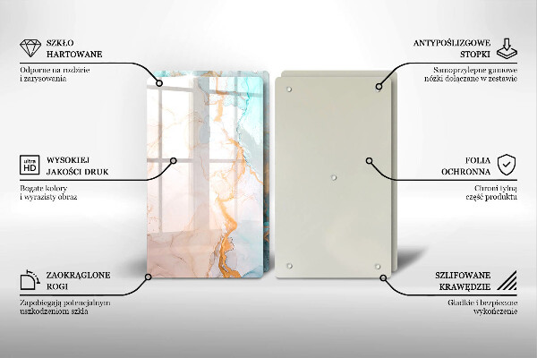 Protection plaque induction Abstraction de marbre