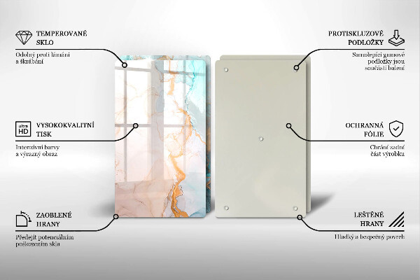 Protection plaque induction Abstraction de marbre