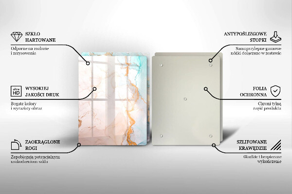 Protection plaque induction Abstraction de marbre