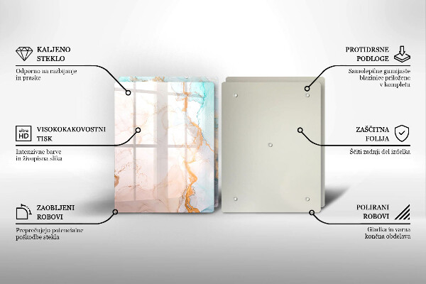 Protection plaque induction Abstraction de marbre