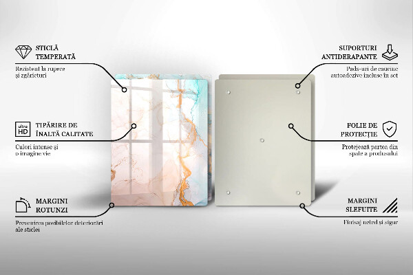 Protection plaque induction Abstraction de marbre