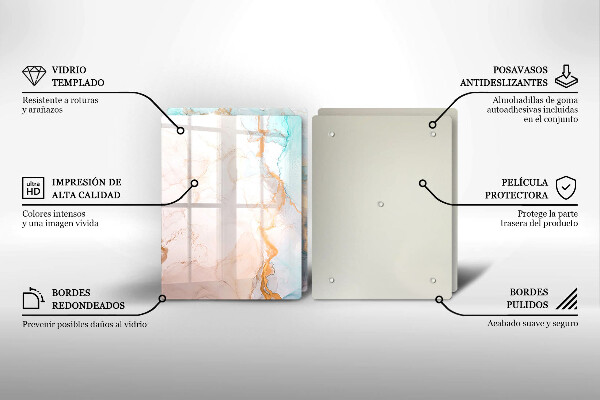 Protection plaque induction Abstraction de marbre