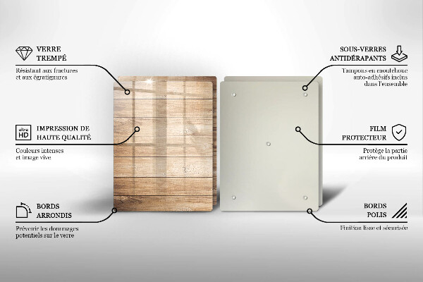Protection plaque induction Planches de bois