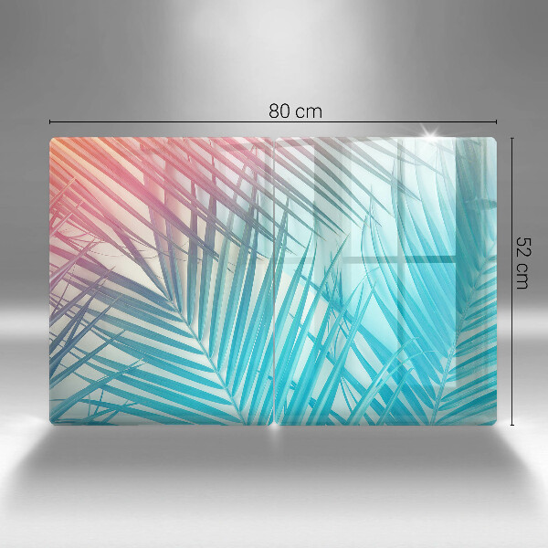 Protection plaque induction Feuilles pastel