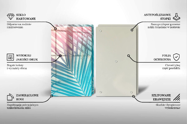 Protection plaque induction Feuilles pastel