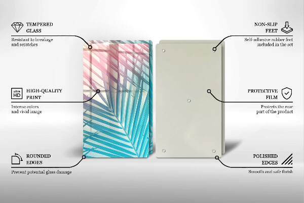 Protection plaque induction Feuilles pastel