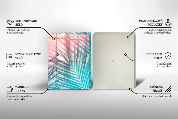 Protection plaque induction Feuilles pastel