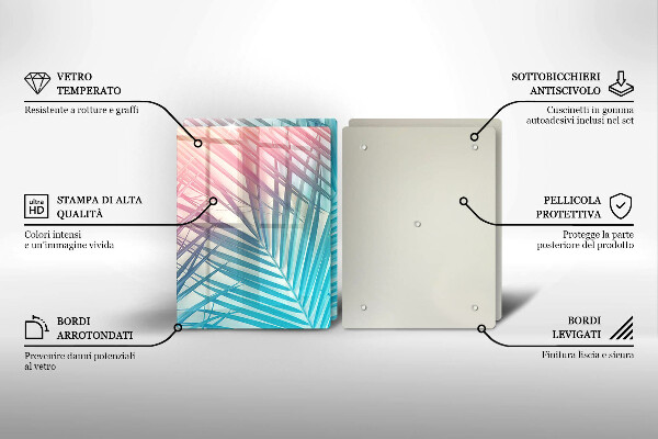 Protection plaque induction Feuilles pastel