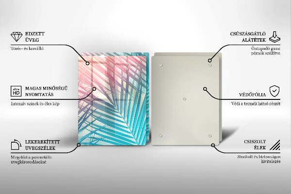 Protection plaque induction Feuilles pastel