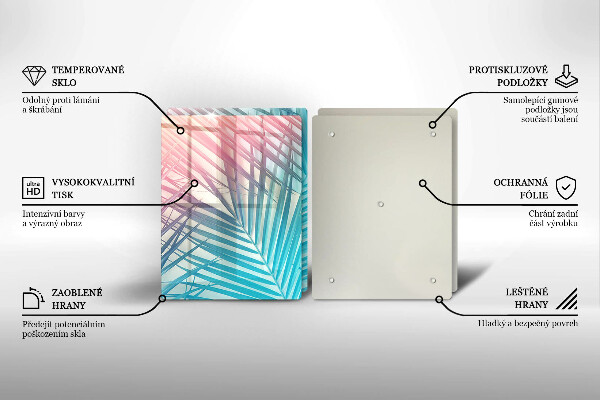 Protection plaque induction Feuilles pastel