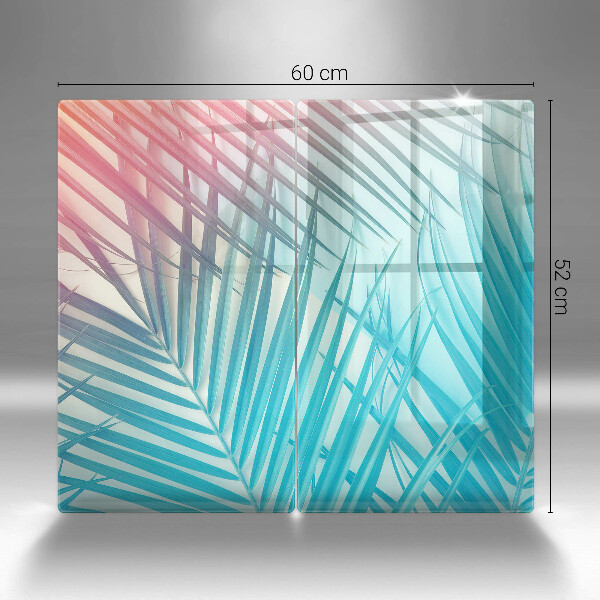 Protection plaque induction Feuilles pastel