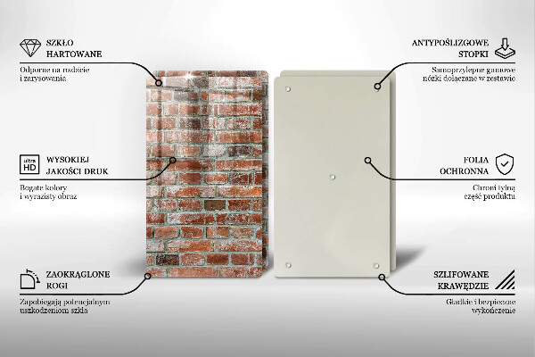 Protection plaque induction Vieux mur de briques