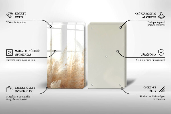 Protection plaque induction Herbe de la pampa