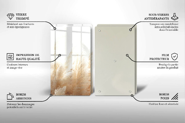 Protection plaque induction Herbe de la pampa