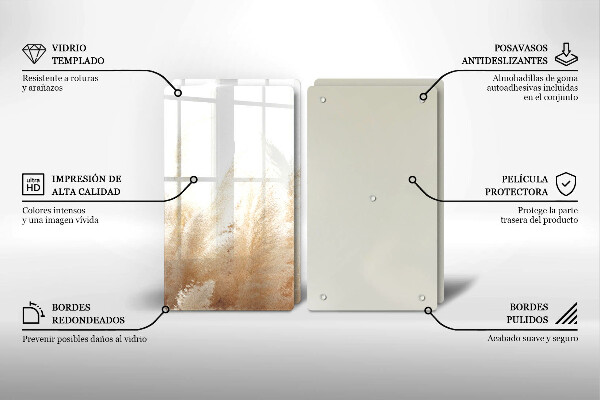 Protection plaque induction Herbe de la pampa