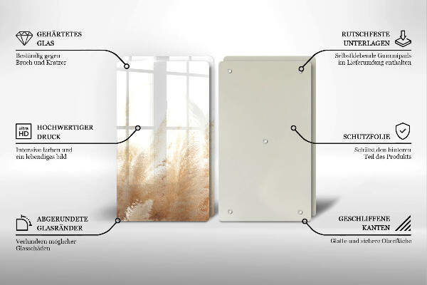 Protection plaque induction Herbe de la pampa