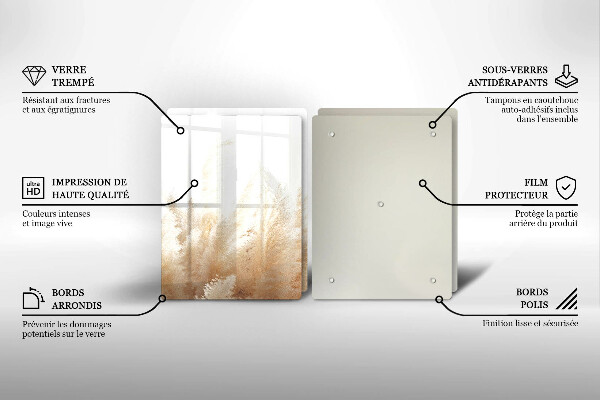 Protection plaque induction Herbe de la pampa