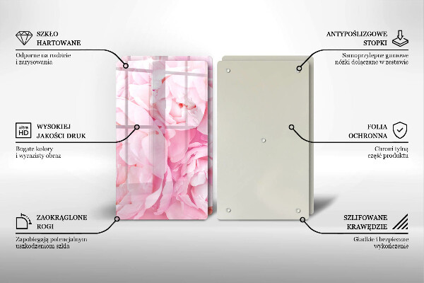 Protection plaque induction Pivoines délicates