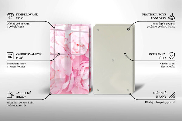 Protection plaque induction Pivoines délicates