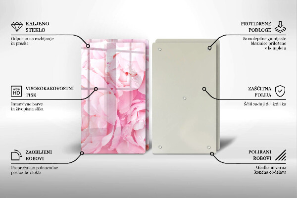 Protection plaque induction Pivoines délicates