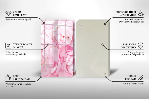 Protection plaque induction Pivoines délicates