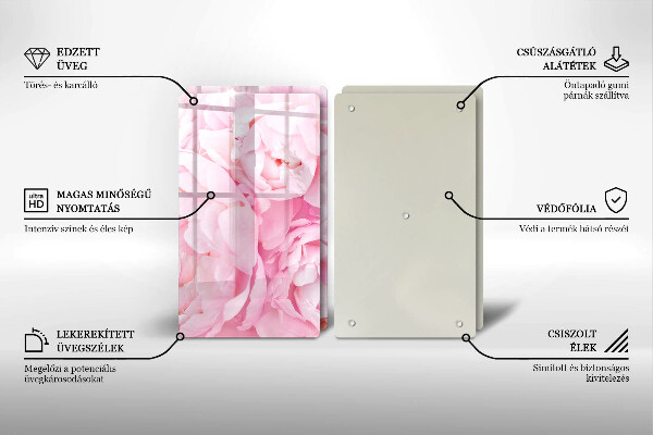 Protection plaque induction Pivoines délicates