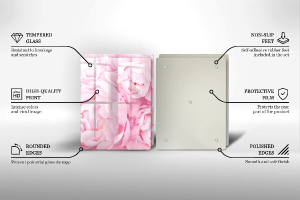 Protection plaque induction Pivoines délicates