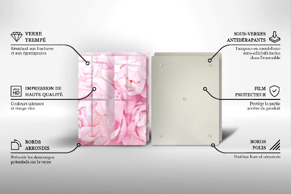 Protection plaque induction Pivoines délicates