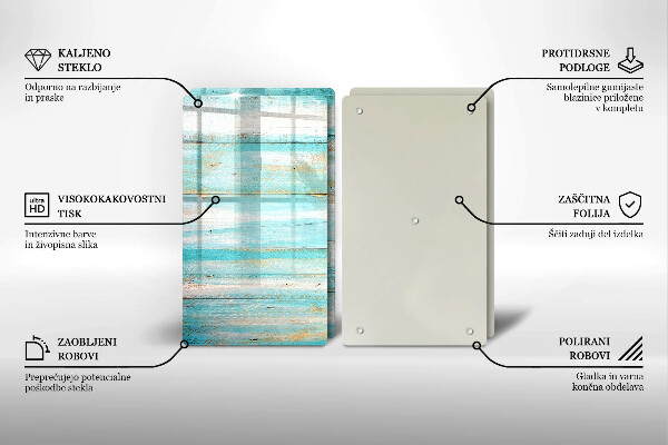 Protection plaque induction Planches de bois vintage