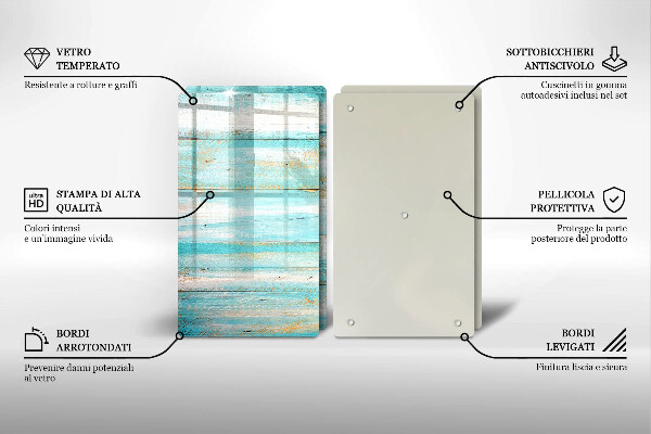 Protection plaque induction Planches de bois vintage