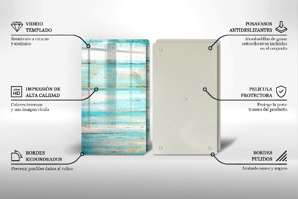 Protection plaque induction Planches de bois vintage