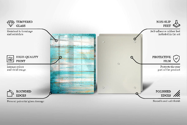 Protection plaque induction Planches de bois vintage