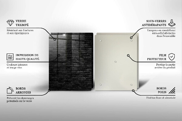 Protection plaque induction Mur de briques